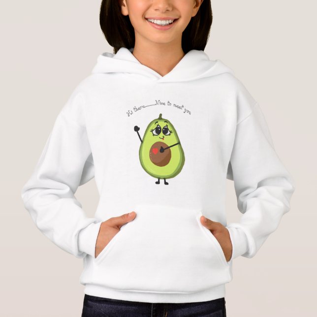 Niedliches Original-Avocado-Design Hoodie (Vorderseite)