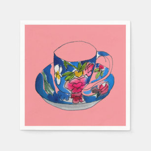 Niedliches original Teebecher Party Serviette