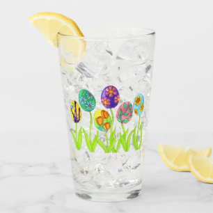 Niedliches Osterei-Blume Feiertags-Party Glas