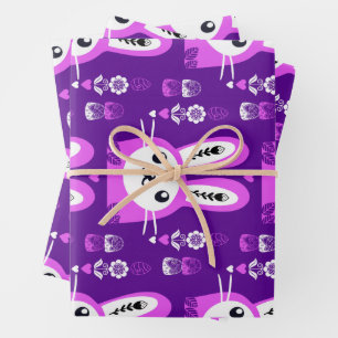 Niedliches Osterferien-Rabbit Geschenkpapier Set
