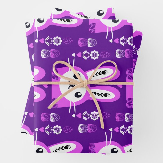 Niedliches Osterferien-Rabbit Geschenkpapier Set (Beispiel)