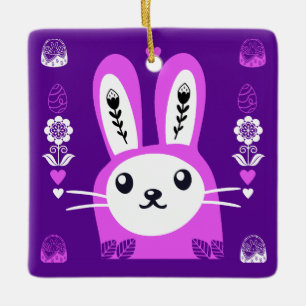 Niedliches Osterferien-Rabbit Keramikornament