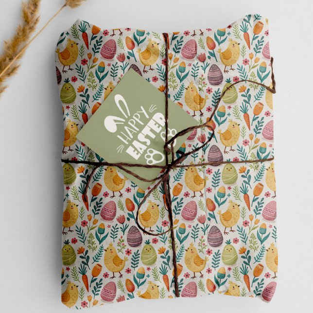 Niedliches Ostergebäck und buntes Eiermuster Seidenpapier (Von Creator hochgeladen)