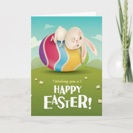 Niedliches Osterhaseneier Feiertagskarte