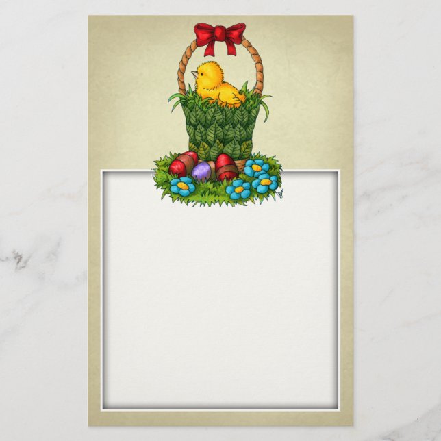Niedliches Osterhühnchen Briefpapier (Vorderseite)