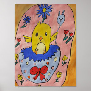 Niedliches Osterkichtenposter Poster