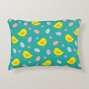 Niedliches Ostermuster Hühner Eier nach Maß Zierkissen