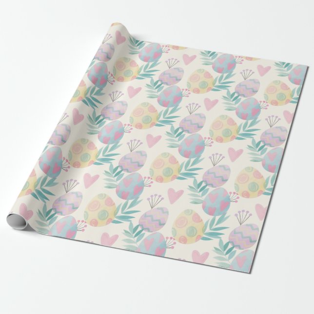 Niedliches Ostermuster-Papier Geschenkpapier (Ungerollt)
