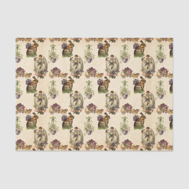 Niedliches Ostermuster Party Seidenpapier (Vorderseite)