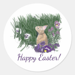 Niedliches Ostern wünscht Feiertag Gruß Runder Aufkleber