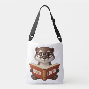 Niedliches Otter Book Lover Tragetaschen Mit Langen Trägern