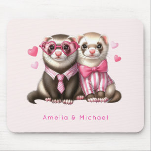 Niedliches Otter Couple in Liebe Mousepad