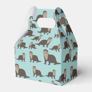 Niedliches Otter-Illustrationsmuster Geschenkschachtel