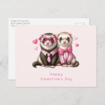 Niedliches Otter Paar in der Liebe Valentinstag
