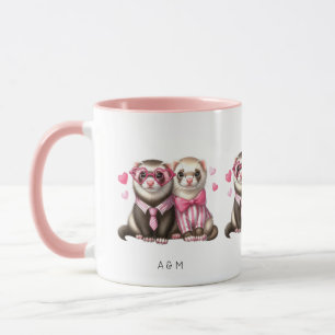 Niedliches Otter Paar in der Liebe Valentinstag Tasse