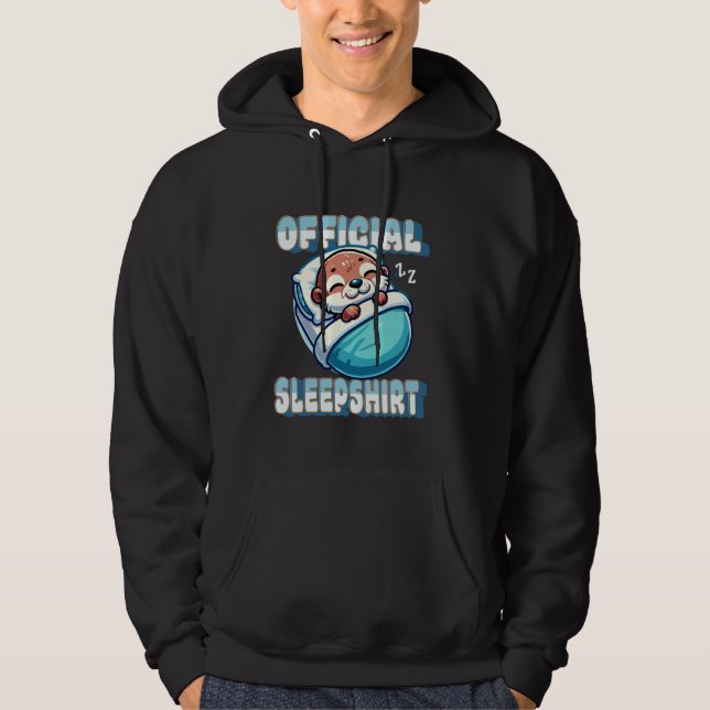 Niedliches Otter Schlafkissen Offizieller Schlaf S Hoodie (Vorderseite)