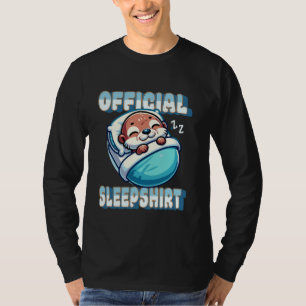 Niedliches Otter Schlafkissen Offizieller Schlaf S T-Shirt