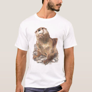 Niedliches Otter, Tier, Wildtiere, Natur, T Shirt