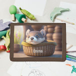 Niedliches Otterbaby in einem Korb - personalisier Tri-fold Geldbeutel<br><div class="desc">Liebe du Otter? Super niedlicher kleiner Otter - kreiert mit künstlicher Intelligenz. Für alle Otter Liebhaber und Kinder! Eine schöne Geschenkidee!</div>