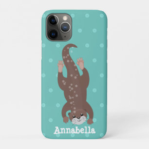 Niedliches Ottertauchen auf aquamariner Cartoon-Ab Case-Mate iPhone Hülle