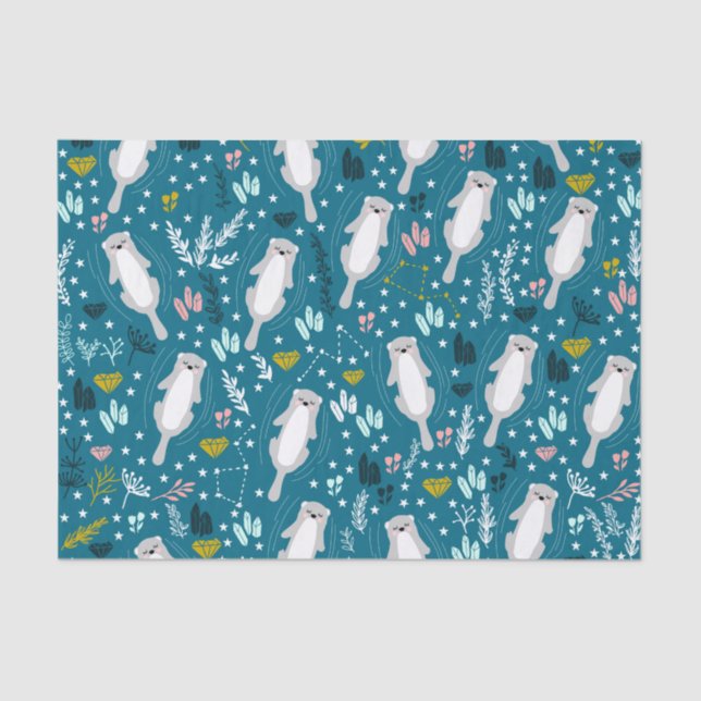 Niedliches Ottomaterial Seidenpapier (Vorderseite)