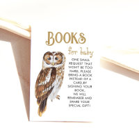 Niedliches Owl Book Request Baby Dusche
