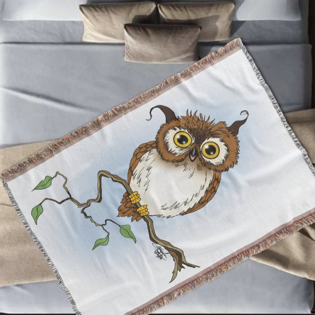 Niedliches Owl Brown Hoot Decke (Von Creator hochgeladen)