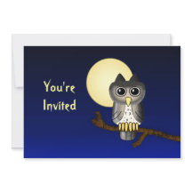 Niedliches Owl Custom Halloween Einladung
