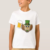 Niedliches Owl Drinking Beer Funny St Patrick's Da