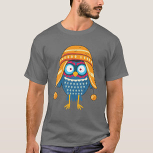Niedliches Owl Funny Beanie Hat Earflaps T-Shirt