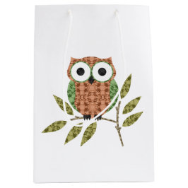 Niedliches Owl-Geschenktasche Mittlere Geschenktüte