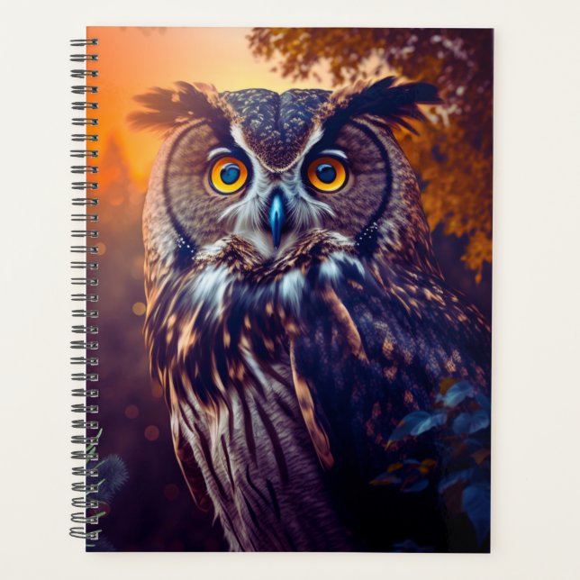 Niedliches Owl in Forest Nature Wildlife Bird Anim Planer (Vorderseite)