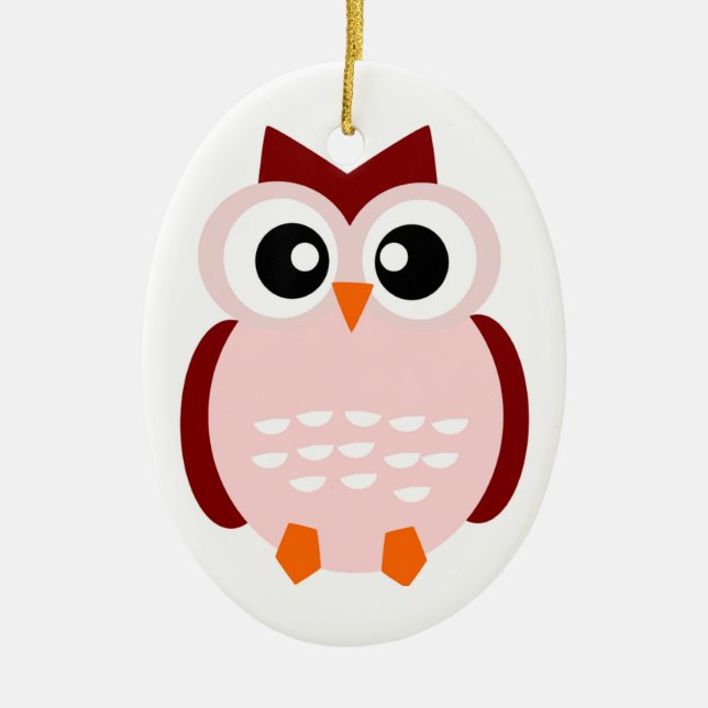NIEDLICHES OWL KERAMIKORNAMENT (Vorne)