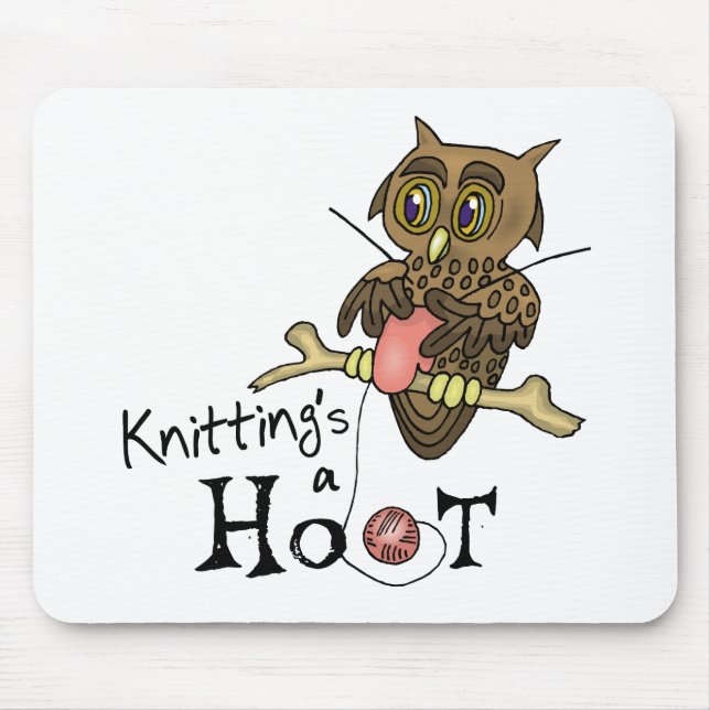Niedliches Owl Knittern Mousepad (Vorne)
