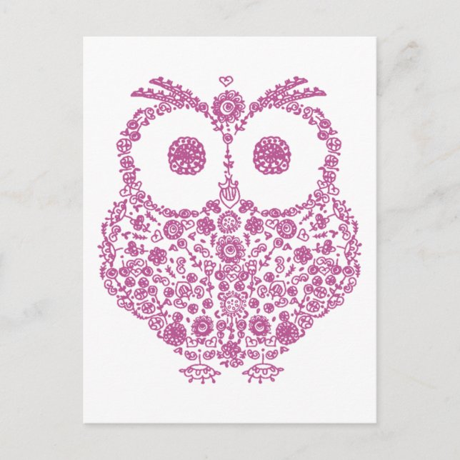 NIEDLICHES OWL LOVERS GIFT POSTKARTE (Vorderseite)