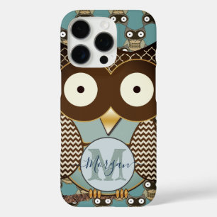 Niedliches Owl Maurische Zig Zag Muster Wählen Sie iPhone 16 Pro Hülle