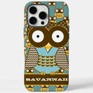 Niedliches Owl Maurische Zig Zag Muster Wählen Sie iPhone 16 Pro Max Hülle
