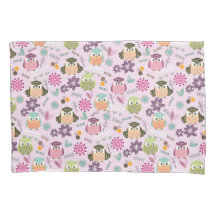 Niedliches Owl Pink Pillow Case