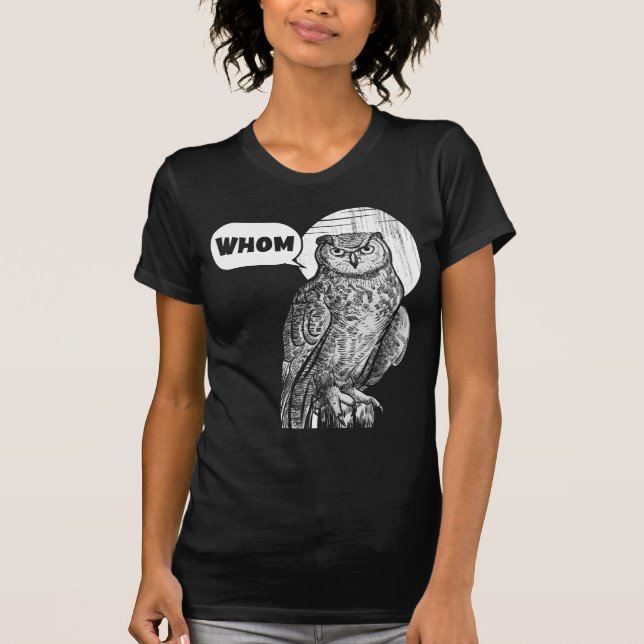 Niedliches Owl Pun Lover Funny Animal Distressed C T-Shirt (Vorderseite)