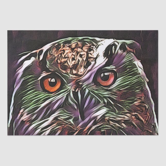 NIEDLICHES OWL SEIDENPAPIER (Vorderseite)