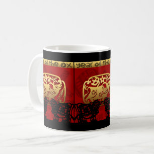 Niedliches Ox Chinese Year Zodiac Birthday 2 TB Ta Kaffeetasse