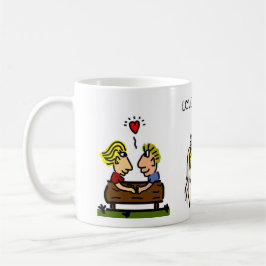 Niedliches Paar zusammen Forever Funny Cartoon Kaffeetasse