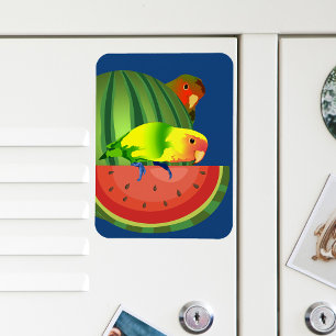 Niedliches Pachface Lovebirds Sommer-Wassermelone Magnet