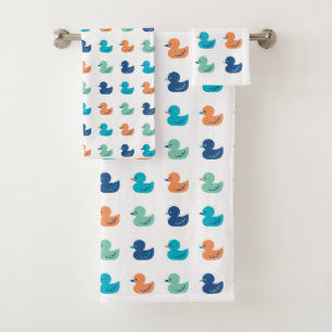 Niedliches Paddeln von Ducks Pattern Badhandtuch Set