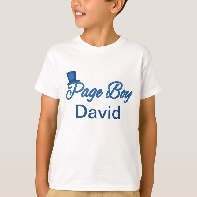 Niedliches Page Boy Tshirt zum Anpassen (Vorderseite)