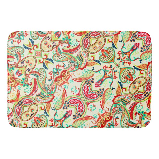Niedliches Paisley-Muster Badematte (Vorderseite)
