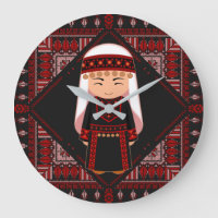 niedliches palästinensisches Mädchen Embroidere ro