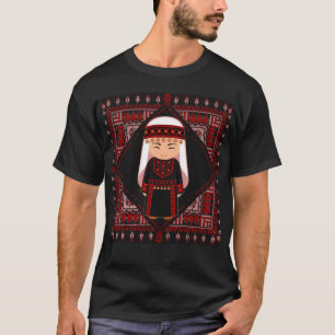 niedliches palästinensisches Mädchen Embroidere ro T-Shirt