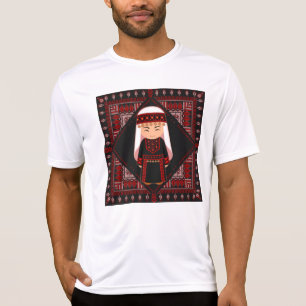 niedliches palästinensisches Mädchen Embroidere ro T-Shirt
