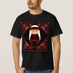 niedliches palästinensisches Mädchen Embroidere ro T-Shirt